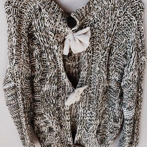 Bow back sweater